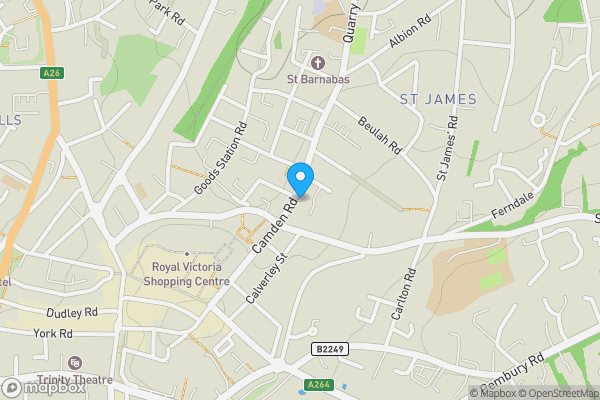 Map location for 76 & 76a, Tunbridge Wells, Kent, TN1 2QP