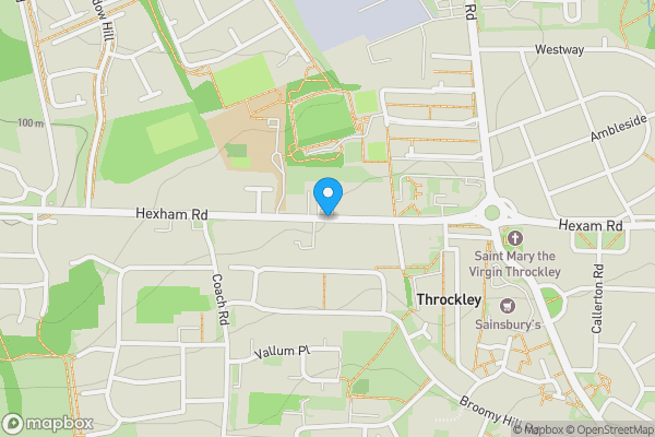 Map location for Flat 1, 2 & 3 Senate House, Hexham Road, Newcastle upon Tyne, Tyne and Wear NE15 9BT
