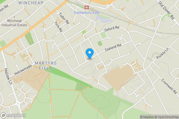 Map location for Zealand Road, Canterbury, Kent, CT1 3QB