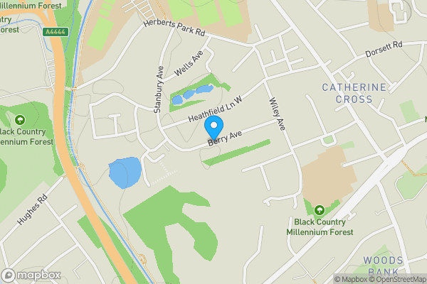 Map location for Berry Avenue, Wednesbury, West Midlands, WS10 8QF