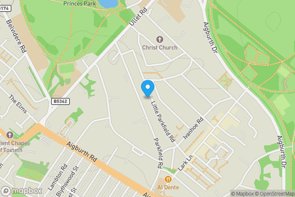Map location for Flat 2, 29 Parkfield Road, Liverpool, Liverpool, L17 8UG L17 8UG