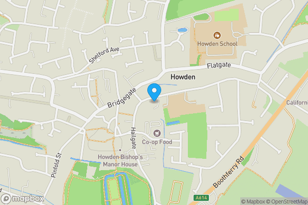 Map location for Flat 6 Hailgate House, Howden, Goole, North Humberside, DN14 7SL