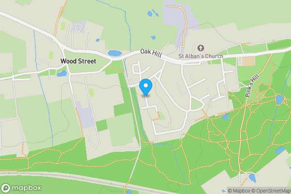 Map location for Baird Drive, Guildford, Surrey, GU3