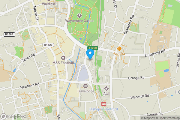 Map location for Red Lion Court, Bishop's Stortford, CM23 3YL