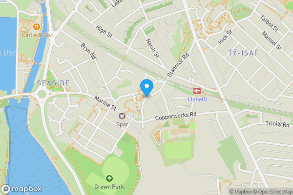 Map location for Glanmor Road, LLANELLI, SA15 2LT