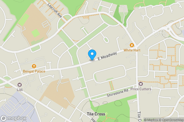 Map location for East Meadway, BIRMINGHAM, West Midlands, B33 0EN