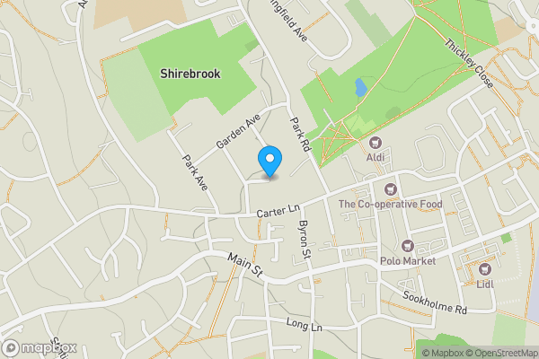 Map location for Hardwick Avenue, MANSFIELD, Nottinghamshire, NG20 8JN