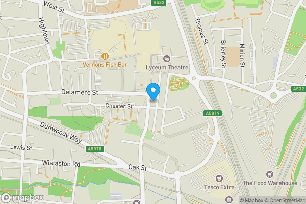 Map location for 26 Market Street, Crewe CW1 2EL