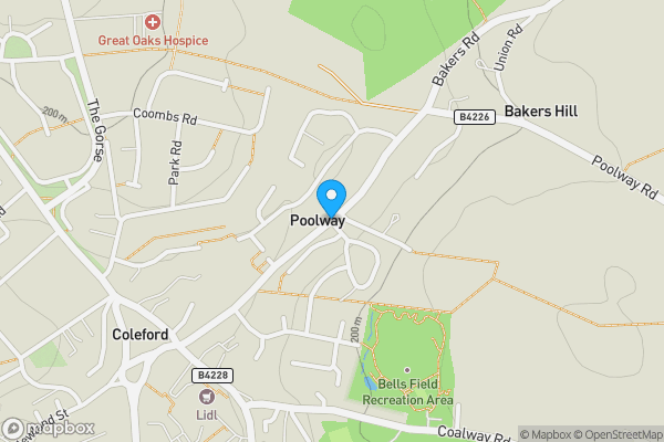 Map location for Poolway House Poolway House, Gloucester Road, Coleford, GL16 8BN