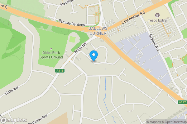 Map location for Farnes Drive, Romford, Essex, RM2 6NS