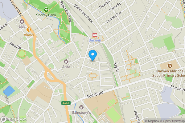 Map location for 40 South Street, Darwen, BB3 3HZ