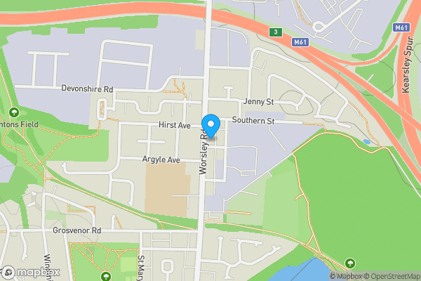 Map location for 134 Worsley Road North, Worsley, Manchester, M28 3QW