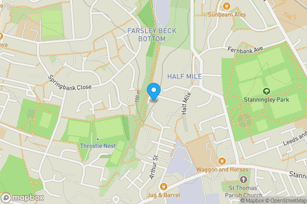 Map location for Farsley Beck Mews, LEEDS, West Yorkshire, LS13 1FL