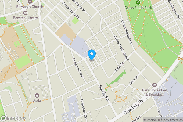 Map location for 10 Barkly Avenue, Leeds, West Yorkshire LS11 7HD