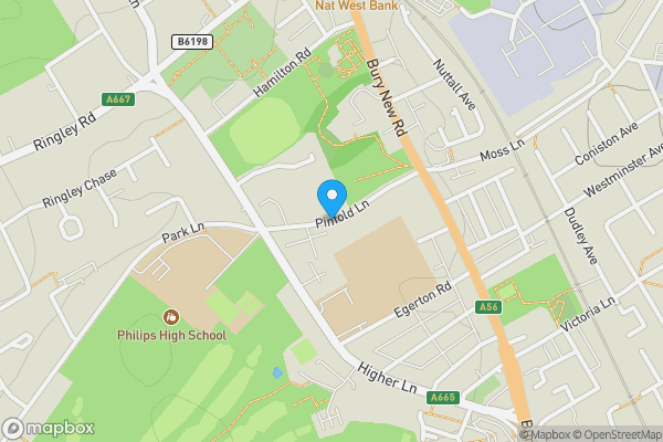Map location for Ground Rents At Pinfold Court, Whitefield, Manchester, Lancashire, M45 7NZ