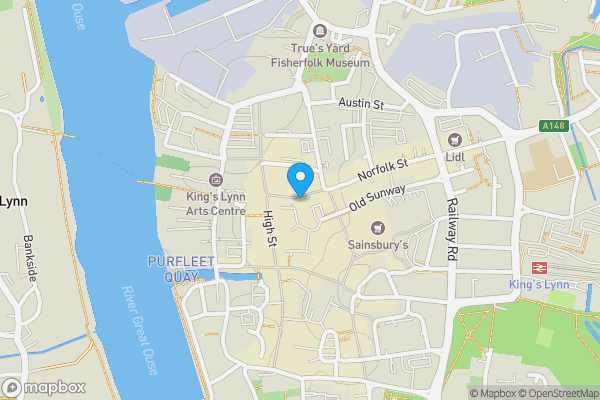 Map location for 7 Norfolk Street, King's Lynn, Norfolk, PE30 1AR