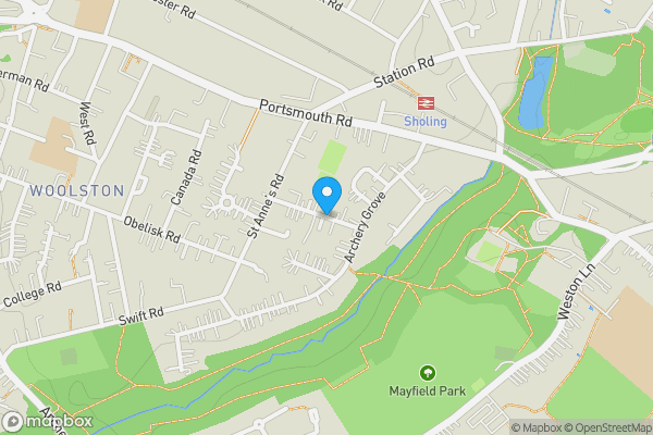 Map location for temple road, woolston