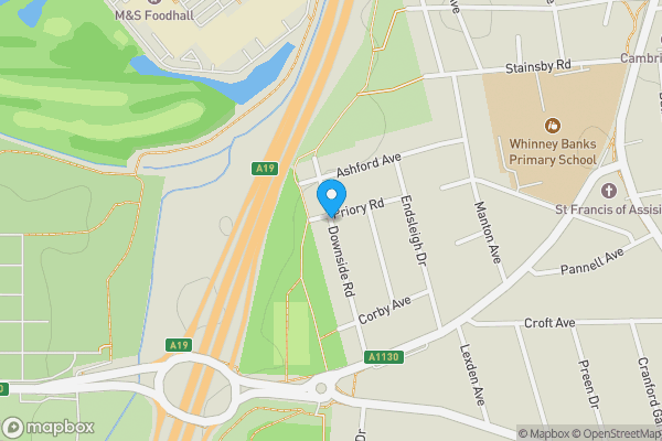 Map location for Downside Road, Middlesbrough, Cleveland, TS5 4QT