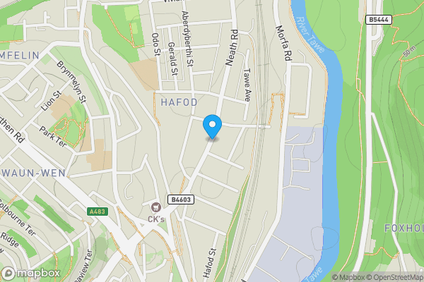 Map location for Neath Road, Swansea, SA1 2ES