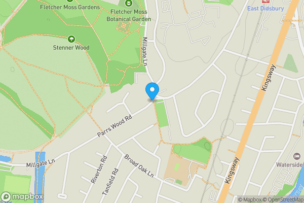 Map location for Parrs Wood Road, Greater Manchester, M20 5QA