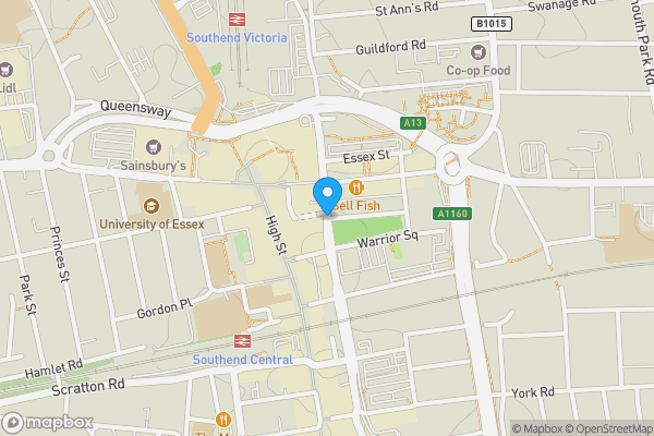 Map location for Chichester Road, Southend-on-sea, Essex, SS1 2JZ