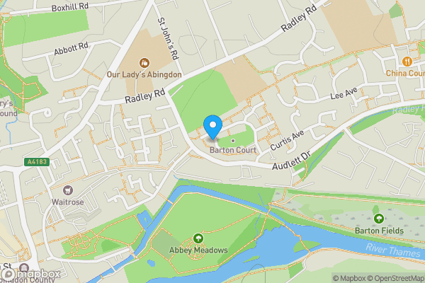 Map location for Flat 46 Sherwood Avenue, Abingdon, Oxfordshire, OX14 3NL