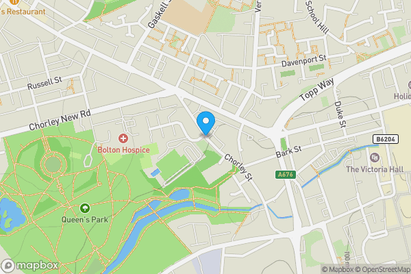 Map location for Chorley Street, Greater Manchester, BL1 4AL