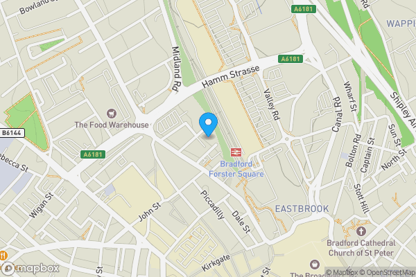 Map location for Apartment 54 Stone Gate House, Stone Street, Bradford, West Yorkshire, BD1 4QF