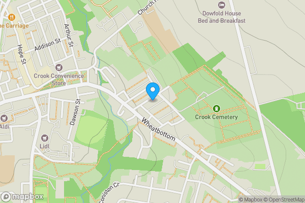 Map location for Alexandra Terrace, CROOK, County Durham, DL15 9DD
