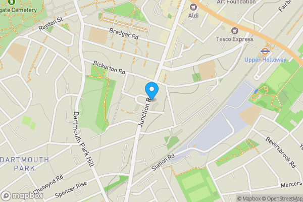 Map location for 135 Junction Road, Archway, London, N19 5PX