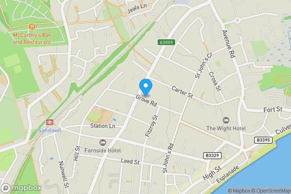 Map location for 55 Grove Road, Sandown, Isle of Wight, PO36 8HH