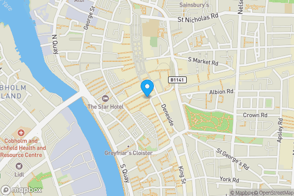 Map location for 174A, King Street, Great Yarmouth, Norfolk, NR30 2NY