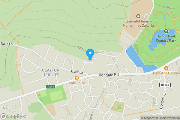 Map location for 13 Highgate Mill Fold, Queensbury, Bradford, West Yorkshire, BD13 2SL