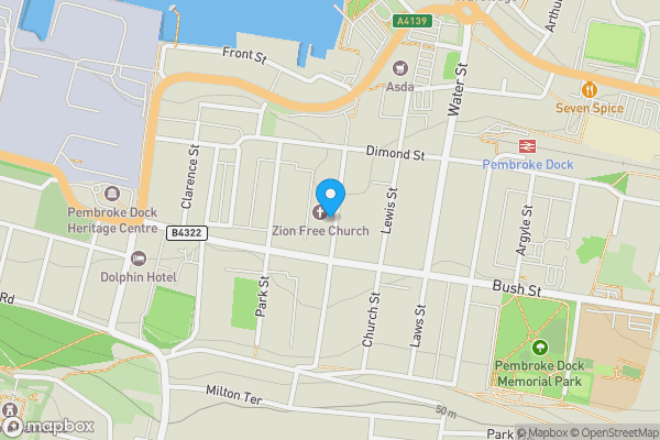 Map location for Bwthyn Cariad, Pembroke Dock, Pembroke Dock, SA72 6UT