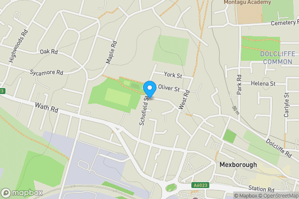 Map location for 69 Schofield Street, Mexborough, South Yorkshire, S64 9NJ