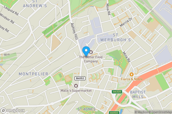 Map location for 2, Sevier Street, St Werburghs, Bristol, BS2 9QS