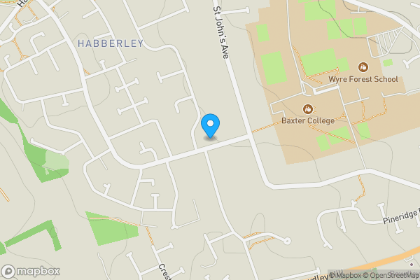 Map location for 16 Holmwood Avenue, Kidderminster, DY11 6DA