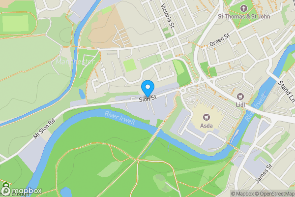 Map location for St John Ambulance, 32 / 132 Sion Street, Radcliffe, Manchester, M26 3SB