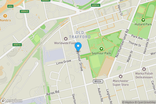 Map location for Seymour Grove, Manchester, Lancashire, M16 0NB