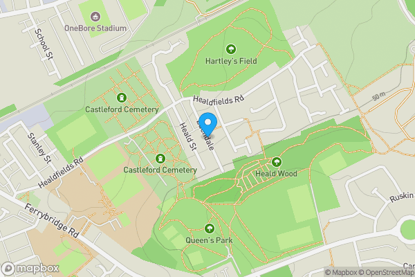 Map location for Edendale, CASTLEFORD, West Yorkshire, WF10 4LT