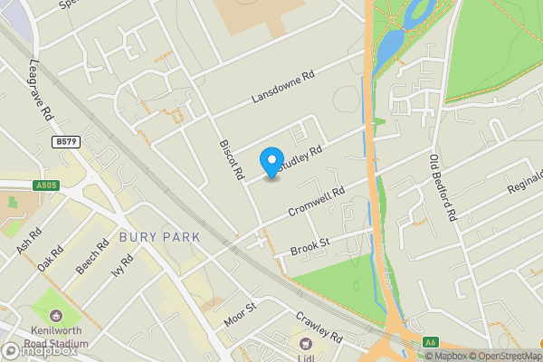 Map location for Flat 6, 37 Studley Road, Luton, Bedfordshire, LU3 1BB