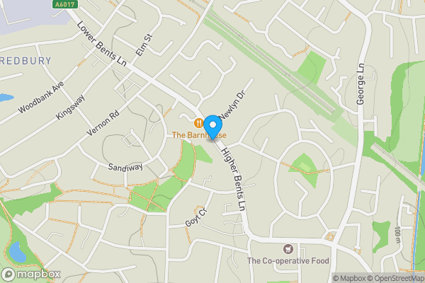 Map location for Higher Bents Lane, Bredbury, SK6