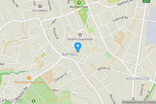 Map location for Bay Hall Mills, Bay Hall Common Road, Huddersfield, West Yorkshire, HD1 5EP