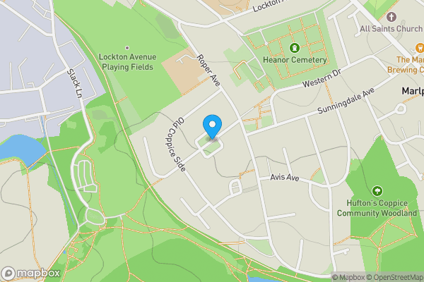 Map location for Thorpe Hill Drive, HEANOR, Derbyshire, DE75 7DN