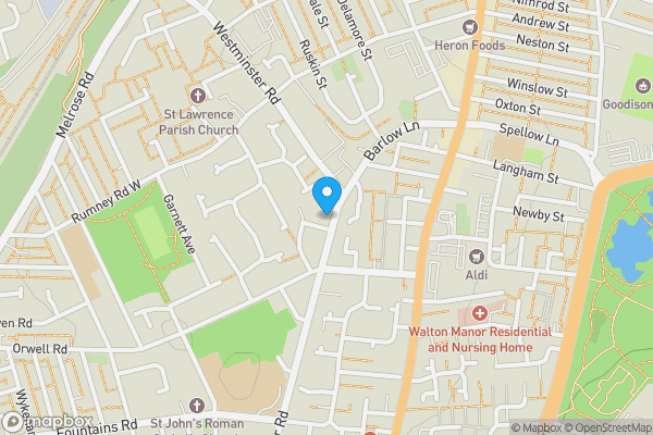 Map location for 185 Westminster Road, Liverpool, L4 4LR