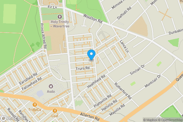 Map location for Peterborough Road, Liverpool, Merseyside, L15 9HN