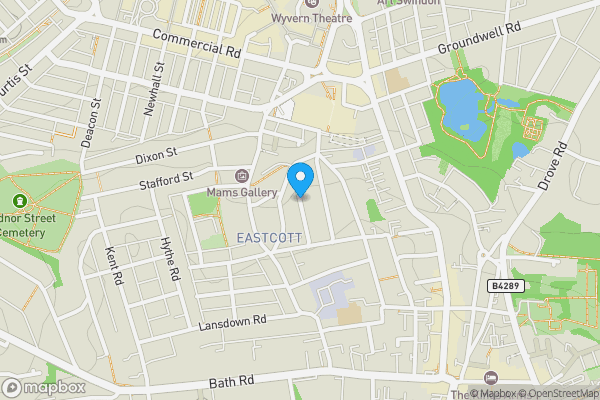 Map location for Dover Street, SWINDON, Wiltshire, SN1 3JP