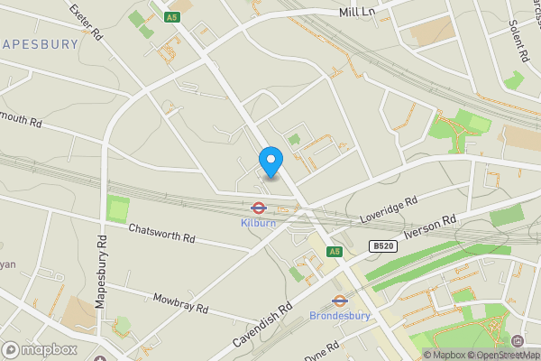 Map location for Flat 403 Jubilee Heights, 1 Shoot Up Hill, Kilburn, London, NW2 3UQ