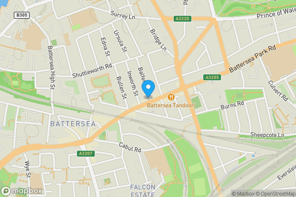 Map location for Field House, 284b Battersea Park Road, Battersea, London, SW11 3BT
