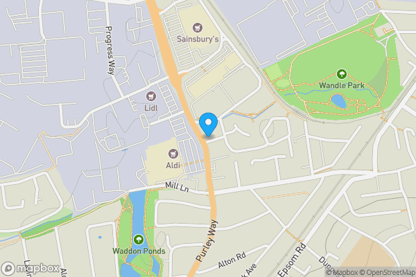 Map location for 285 Purley Way, Croydon CR0 4XF